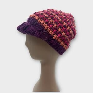Under‎ Armour Knit Beanie Winter Women’s Hat Rimmed Beanie Pink Purple Orange XS
